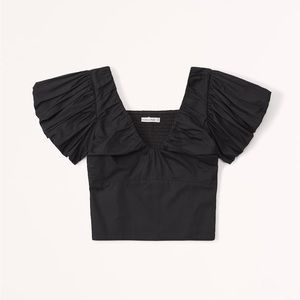 Abercrombie flutter sleeve shirt